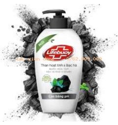 Nước Rửa Tay Lifebuoy Than Hoạt Tính và Bạc Hà