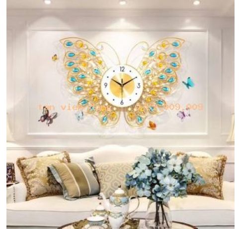Đồng Hồ Con Bướm Đính Đá Vàng
